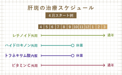 肝斑治療スケジュール例
