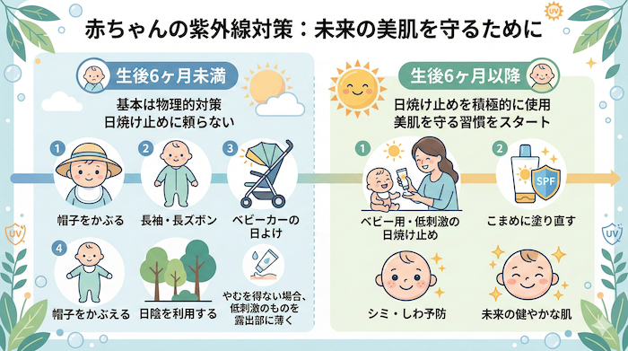 生後6ヶ月未満は日焼け止めを塗らない?美容医師からのアドバイス