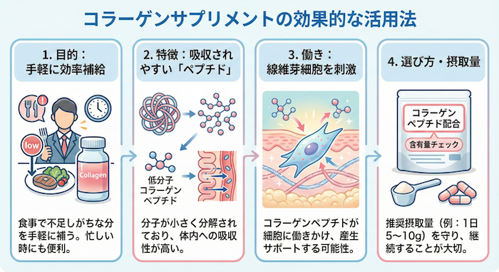 コラーゲンサプリの摂取