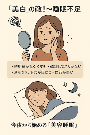 睡眠と美白の関係