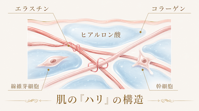 肌にハリをもたらす構造