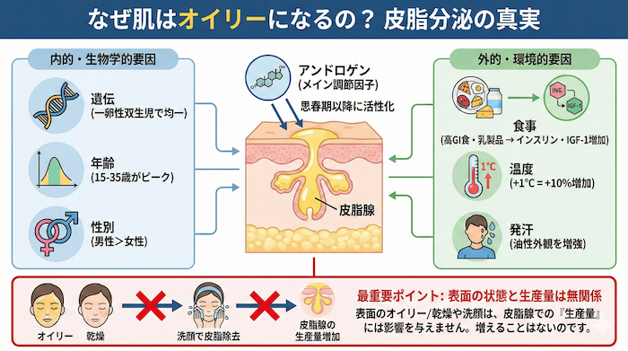 皮脂分泌のメカニズム