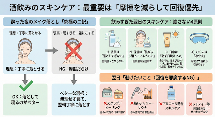 酒飲みのスキンケア