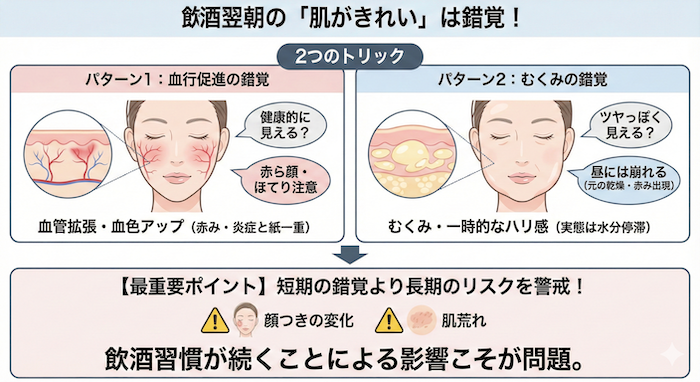 飲んだ翌朝、肌がきれいに見える理由
