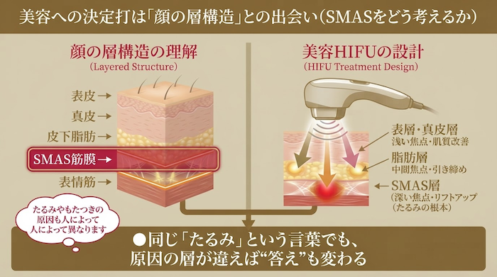 ハイフと顔の層構造
