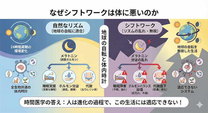 なぜシフトワークは身体に悪い!?
