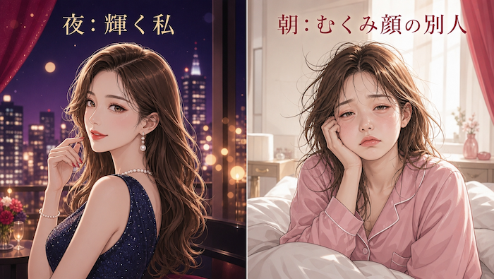朝起きて鏡を見たら、まったくの別人！そんな覚えありませんか？
