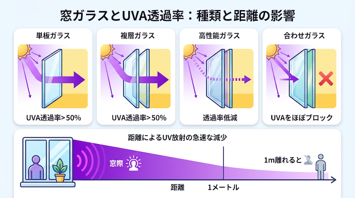 窓ガラスと紫外線